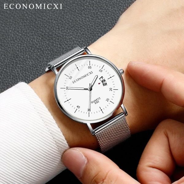 wristwatches economicxi fashion simple brand men watch stainless steel strap dark light small dial men's clock quartz wrist watches rel, Slivery;brown
wristwatches economicxi fashion simple brand men watch stainless steel strap dark light small dial men's clock quartz wrist watches rel, Slivery;brown