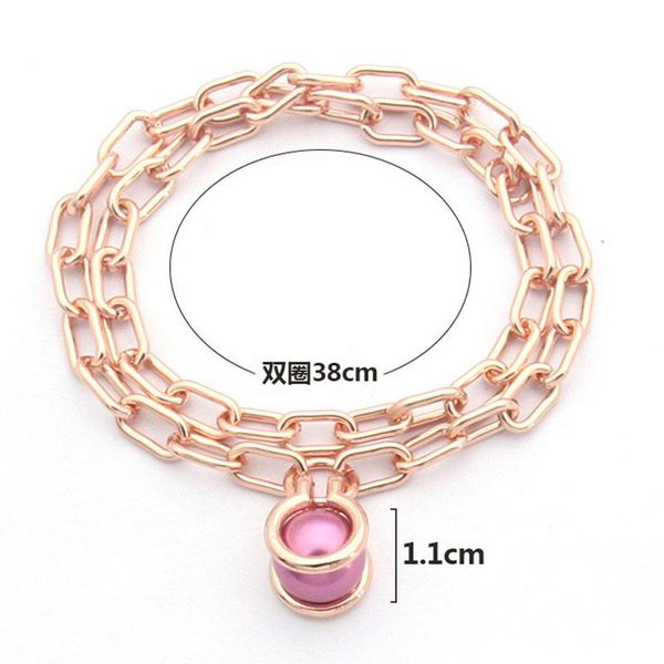 link, chain wholesale pearl bracelet for woman upper arm stainless steel luxury jewelry rose gold retro double layer friend gift, Black
link, chain wholesale pearl bracelet for woman upper arm stainless steel luxury jewelry rose gold retro double layer friend gift, Black