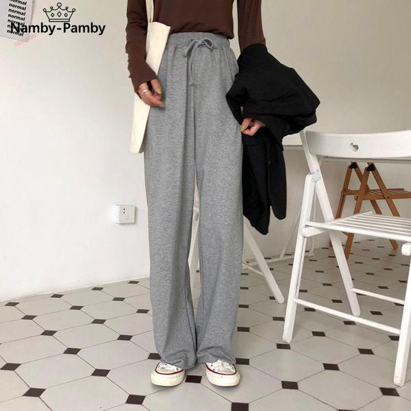 women's pants & capris gray sweatpants baggy women korean fashion jogging classic sports black loose wide leg trousers for female overs, Black;white
women's pants & capris gray sweatpants baggy women korean fashion jogging classic sports black loose wide leg trousers for female overs, Black;white