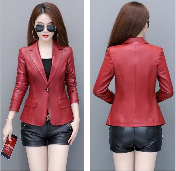 women's leather & faux plus size 3xl 4xl jacket 2021 spring motorcycle women suit female blazer, Black
women's leather & faux plus size 3xl 4xl jacket 2021 spring motorcycle women suit female blazer, Black