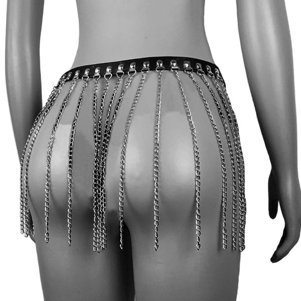 punk metal tassel chain waist belt for women black pu leather pin buckle adjustable chain belt girdle night club accessorie, Silver
punk metal tassel chain waist belt for women black pu leather pin buckle adjustable chain belt girdle night club accessorie, Silver