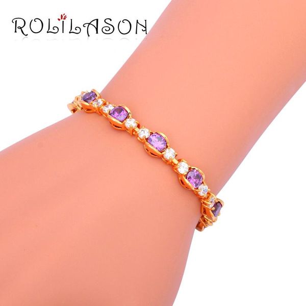 charm bracelets rolilason anniversary gifts sell zircon purple crystal golden health fashion jewelry tbs981, Golden;silver
charm bracelets rolilason anniversary gifts sell zircon purple crystal golden health fashion jewelry tbs981, Golden;silver