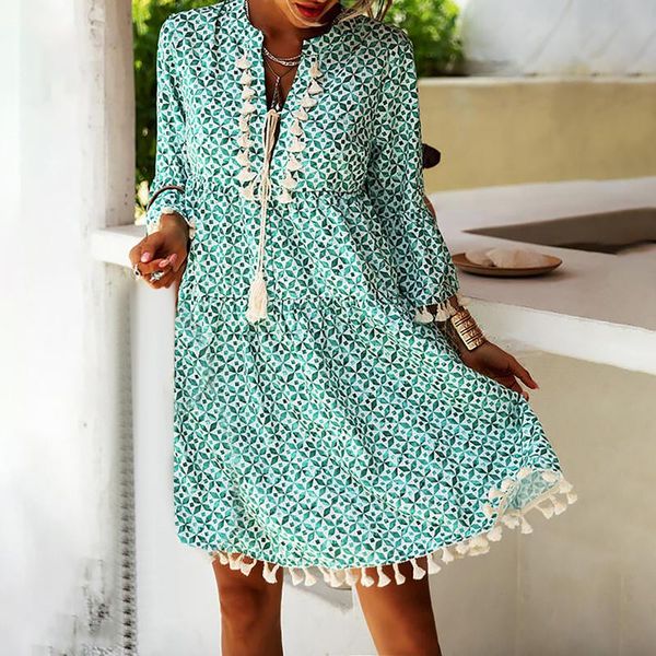 casual dresses 2021 summer products fringed dress women fashion printed v-neck short sleeve loose sukienka vestidos, Black;gray
casual dresses 2021 summer products fringed dress women fashion printed v-neck short sleeve loose sukienka vestidos, Black;gray