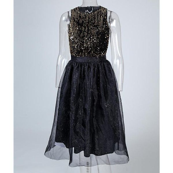 casual dresses 2021 fashion women elegant mesh sleeveless sequins dress summer evening party, Black;gray
casual dresses 2021 fashion women elegant mesh sleeveless sequins dress summer evening party, Black;gray