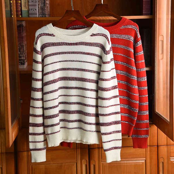 women's sweaters french style of cashmere women stripe 2021 spring fashion brand loose design pullovers sweater b675, White;black
women's sweaters french style of cashmere women stripe 2021 spring fashion brand loose design pullovers sweater b675, White;black