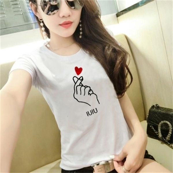 fashion t shirt gesture love graphic tees women tshirt finger heart printed summer femme korean camisetas mujer, White
fashion t shirt gesture love graphic tees women tshirt finger heart printed summer femme korean camisetas mujer, White