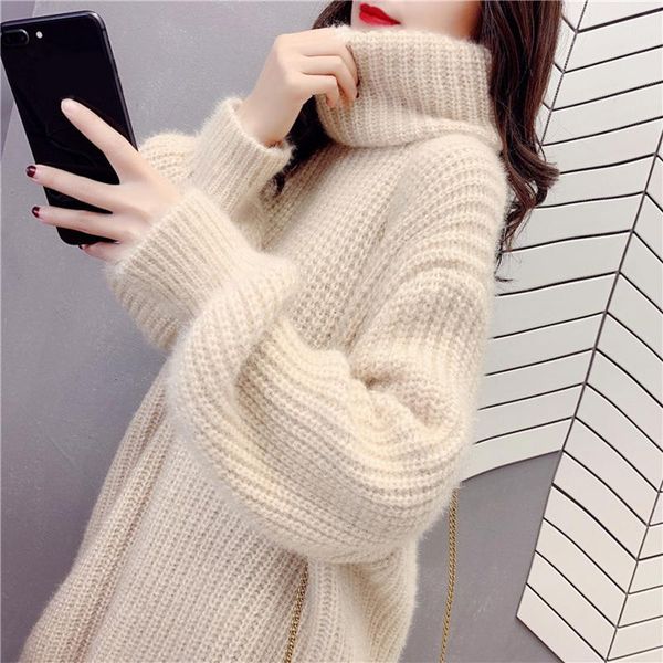 women's sweaters thicken warm turtleneck knitted women sweater and pullovers winter solid long-sleeved casual all match female pulls, White;black
women's sweaters thicken warm turtleneck knitted women sweater and pullovers winter solid long-sleeved casual all match female pulls, White;black