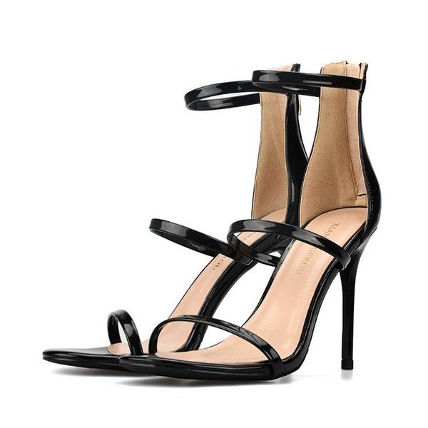 comfort sandals summer fashion women's open toe genuine sheepskin leather gladiator office thin high heels shoes j0030, Black
comfort sandals summer fashion women's open toe genuine sheepskin leather gladiator office thin high heels shoes j0030, Black