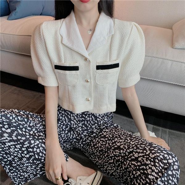 women's jackets vintage elegant ol wear short jacket women 2021 summer solid puff sleeve single-breasted female coat, Black;brown
women's jackets vintage elegant ol wear short jacket women 2021 summer solid puff sleeve single-breasted female coat, Black;brown