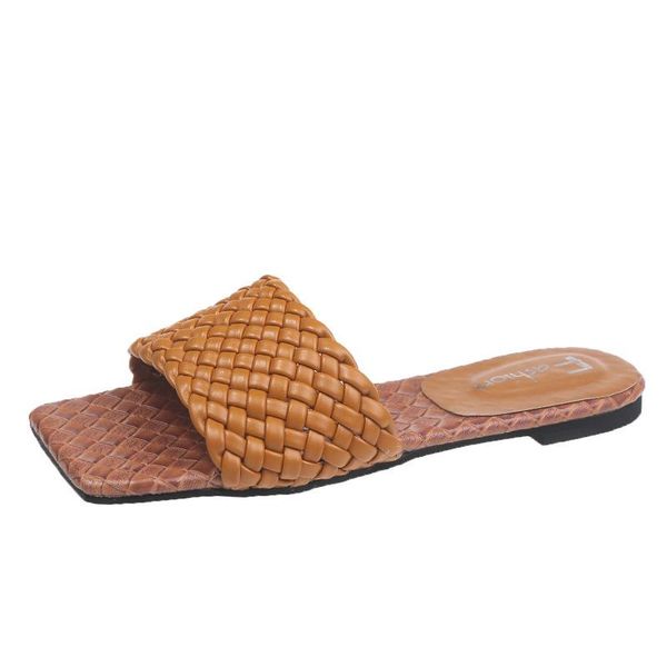 slippers 2021 woven female outer wear summer soft bottom square head flat net celebrity fashion roman half support, Black
slippers 2021 woven female outer wear summer soft bottom square head flat net celebrity fashion roman half support, Black