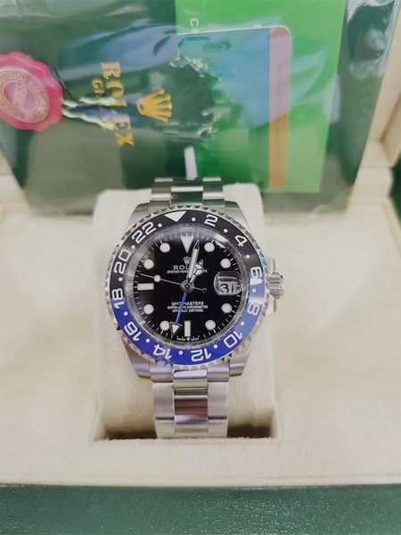 with original box new style mens black blue bezel automatic watch men's calendar full steel gmt batman watches men sapphire 116719 busi, Slivery;brown
with original box new style mens black blue bezel automatic watch men's calendar full steel gmt batman watches men sapphire 116719 busi, Slivery;brown