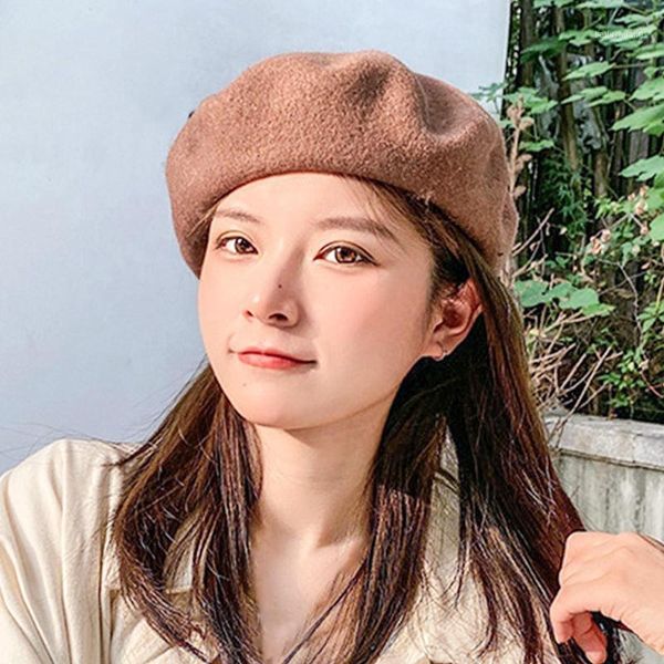 berets vintage women girl beret autumn winter solid color warm woolen plain hat cap elegant lady caps gift, Blue;gray
berets vintage women girl beret autumn winter solid color warm woolen plain hat cap elegant lady caps gift, Blue;gray