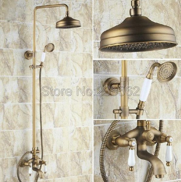 antique brass bathroom wall mounted rain shower faucet set bath tub mixer tap lrs162 sets
antique brass bathroom wall mounted rain shower faucet set bath tub mixer tap lrs162 sets
