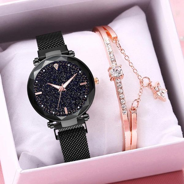 wristwatches women magnet buckle starry sky luminous watch bracelet set luxury ladies quartz gift clock zegarek damski, Slivery;brown
wristwatches women magnet buckle starry sky luminous watch bracelet set luxury ladies quartz gift clock zegarek damski, Slivery;brown