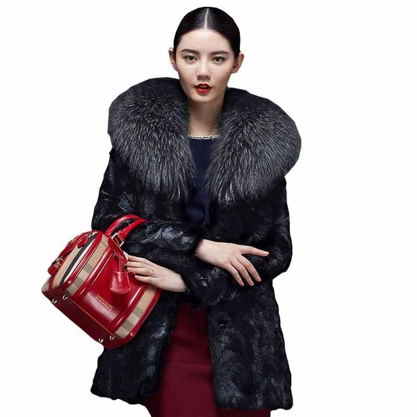 women's fur & faux elegant winter women jacket high-quality imitation mink coat lady plus size loose overcoat g060, Black
women's fur & faux elegant winter women jacket high-quality imitation mink coat lady plus size loose overcoat g060, Black