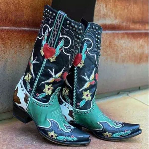 dress shoes nova moda feminina de salto baixo apontou rebite coração profunda v-boca capa pé bordado tendência botas tubo alto cowboy kn268, Black
dress shoes nova moda feminina de salto baixo apontou rebite coração profunda v-boca capa pé bordado tendência botas tubo alto cowboy kn268, Black