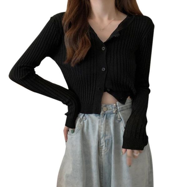 women's jackets autumn thin outer wear cardigan round neck inner knit sweater sun protection shirt long-sleeved jacket, Black;brown
women's jackets autumn thin outer wear cardigan round neck inner knit sweater sun protection shirt long-sleeved jacket, Black;brown