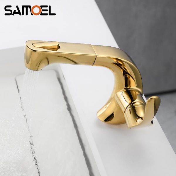 bathroom sink faucets arrival brass gold color pull out faucet creative golden down basin mixer water tap g1139
bathroom sink faucets arrival brass gold color pull out faucet creative golden down basin mixer water tap g1139