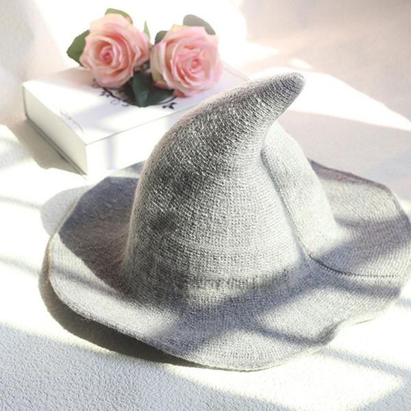 berets witch hat men and women woolen knitted fashion solid color brim girlfriend gift variety of party hats wizard, Blue;gray
berets witch hat men and women woolen knitted fashion solid color brim girlfriend gift variety of party hats wizard, Blue;gray