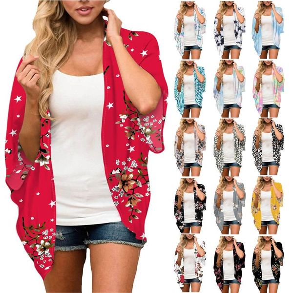 women's swimwear floral pattern summer beach cover up women beachwear kimono casual chiffon shawl female kaftan cardigan lady, White;black
women's swimwear floral pattern summer beach cover up women beachwear kimono casual chiffon shawl female kaftan cardigan lady, White;black