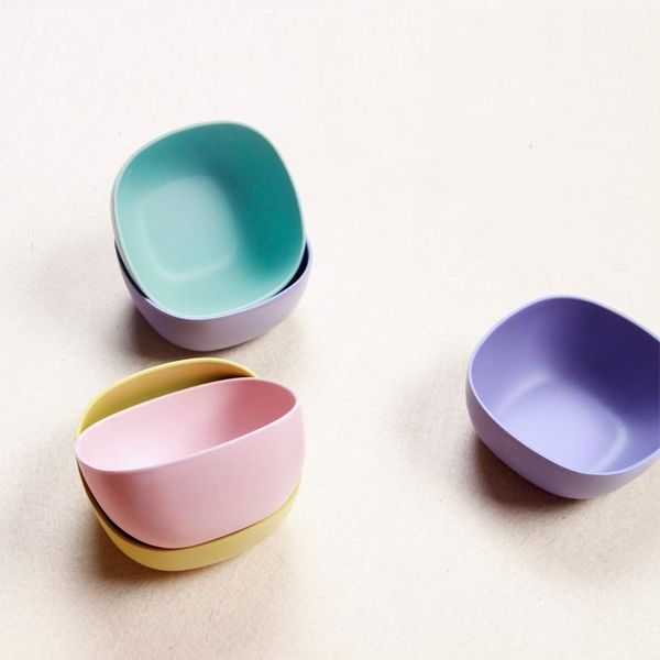 Image of 2021 Pure Color Mini Bowl Fruit Snack Bowls Small Bamboo Fiber Seasoning Bowl Kitchen Tableware