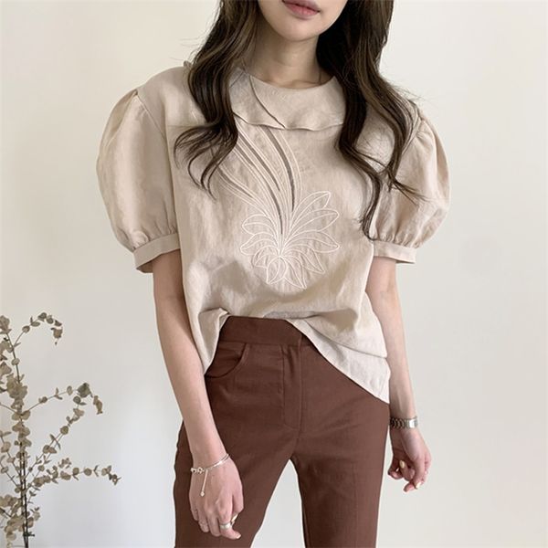 embroidery floral womens korean puff short sleeve summer blouse ruffled lapel single breasted loose white shirt 13928 210421
embroidery floral womens korean puff short sleeve summer blouse ruffled lapel single breasted loose white shirt 13928 210421
