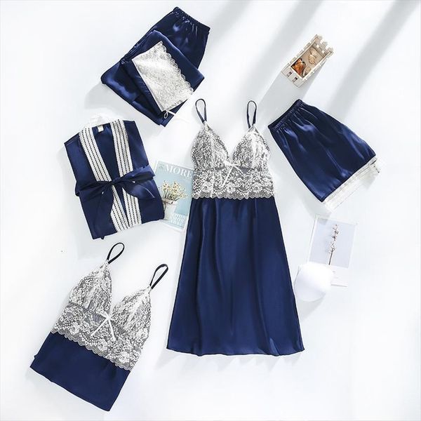 spring summer suit nightgown women sleepwear robe v neck kimono bath gown casual home clothes silky lace satin sleep, Black;red
spring summer suit nightgown women sleepwear robe v neck kimono bath gown casual home clothes silky lace satin sleep, Black;red