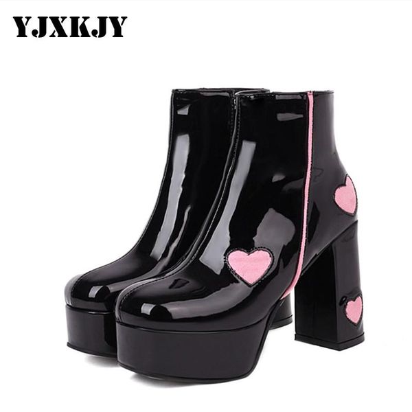 boots yjxkjy mixed color women's love ankle lady platform chunky high heels party dress trendy heart print shoes woman, Black
boots yjxkjy mixed color women's love ankle lady platform chunky high heels party dress trendy heart print shoes woman, Black