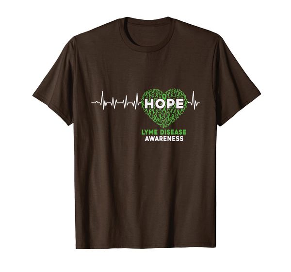 lyme disease awareness hope heart t-shirt, White;black