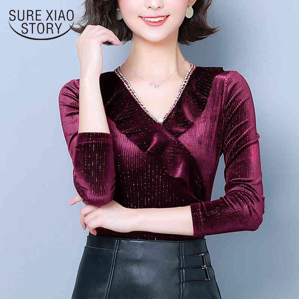 spring fashion solid slim long sleeve bottom v-collar ruffles womens and blouses ladies shirt 8140 50 210417, White
spring fashion solid slim long sleeve bottom v-collar ruffles womens and blouses ladies shirt 8140 50 210417, White