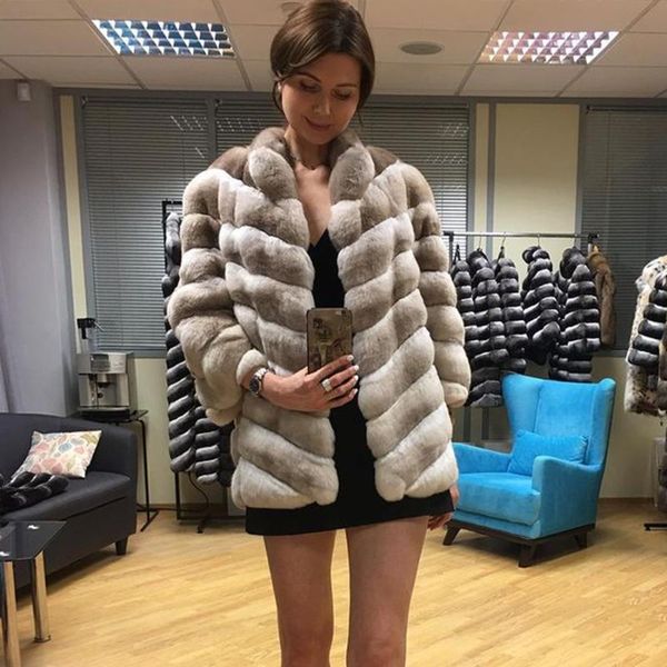 women's fur & faux genuine rex coat female jacket 2021 women fashion warm overcoat, Black
women's fur & faux genuine rex coat female jacket 2021 women fashion warm overcoat, Black