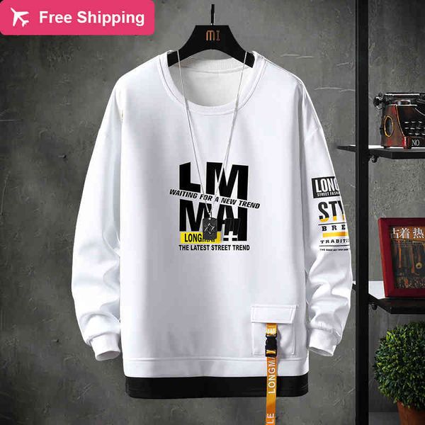 fashionable male hoodie high-street hip men's sweater hoodies, Black