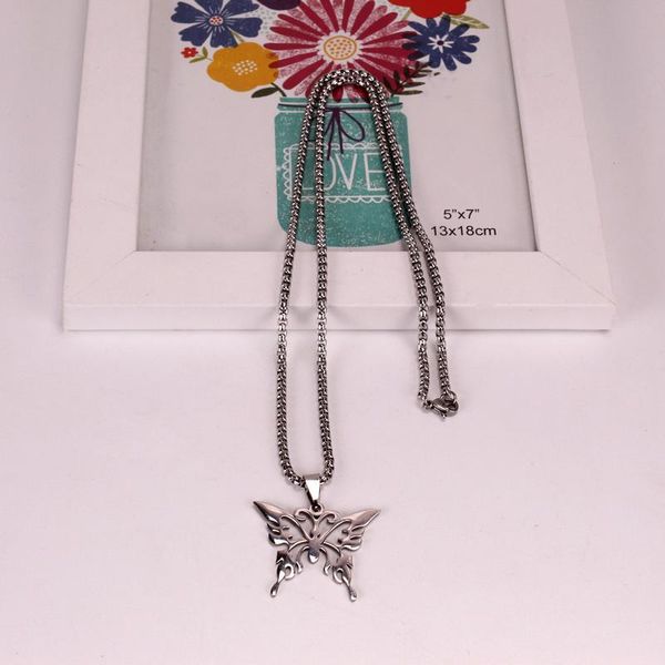 pendant necklaces fashion butterfly hollow for girls stainless steel necklace jewelry accessories electrolytic polishing process anti-fade, Silver
pendant necklaces fashion butterfly hollow for girls stainless steel necklace jewelry accessories electrolytic polishing process anti-fade, Silver