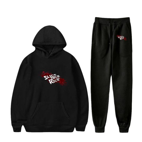 men's hoodies & sweatshirts slice, dice rice two piece set women/men long sleeve hoodies+long pants fashion kawaii hoodie japan clothes, Black
men's hoodies & sweatshirts slice, dice rice two piece set women/men long sleeve hoodies+long pants fashion kawaii hoodie japan clothes, Black