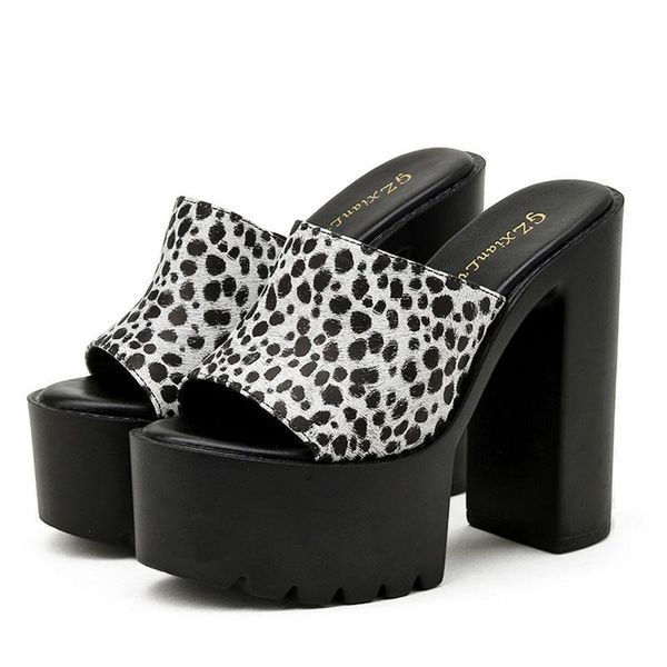 dress shoes peep toe mules women high heel luxury leopard platform chunky sandals zebra print night club demonia great quality, Black
dress shoes peep toe mules women high heel luxury leopard platform chunky sandals zebra print night club demonia great quality, Black
