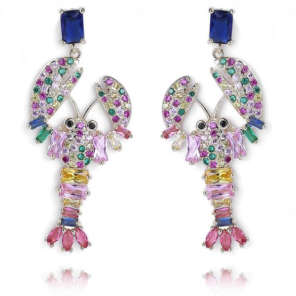 dangle & chandelier xiumeiyizu cute animal crayfish earrings luxury zirconia women exaggeration drop gold rhodium plating jewelry wholesale, Silver
dangle & chandelier xiumeiyizu cute animal crayfish earrings luxury zirconia women exaggeration drop gold rhodium plating jewelry wholesale, Silver