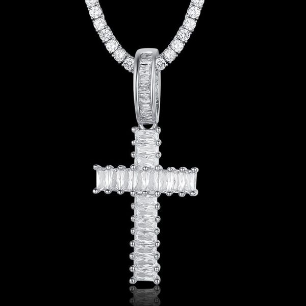 pendant necklaces 100% micro zircon hip hop shining cross necklace for men jewelry factory prices iced out party bling, Silver
pendant necklaces 100% micro zircon hip hop shining cross necklace for men jewelry factory prices iced out party bling, Silver
