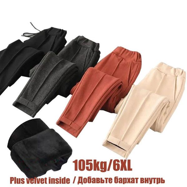 women's pants & capris 6xl-155kgloose woolen elestic high waist large size women winter warm plus velvet thickening office lady straigh, Black;white
women's pants & capris 6xl-155kgloose woolen elestic high waist large size women winter warm plus velvet thickening office lady straigh, Black;white