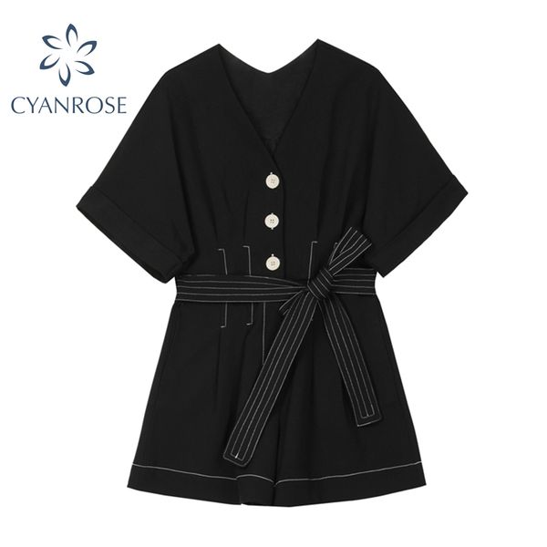 high waist bandage black shorts jumpsuits women short sleeve cardigan stitched design overalls jumpsuits streetwear chic clothes 210417, Black;white
high waist bandage black shorts jumpsuits women short sleeve cardigan stitched design overalls jumpsuits streetwear chic clothes 210417, Black;white