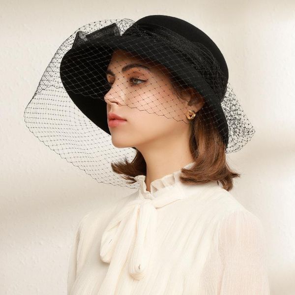 stingy brim hats french retro wool felt bucket women winter bow gauze sunscreen fashion panama cap sunbonnet fedora hat clothing accessories, Blue;gray
stingy brim hats french retro wool felt bucket women winter bow gauze sunscreen fashion panama cap sunbonnet fedora hat clothing accessories, Blue;gray