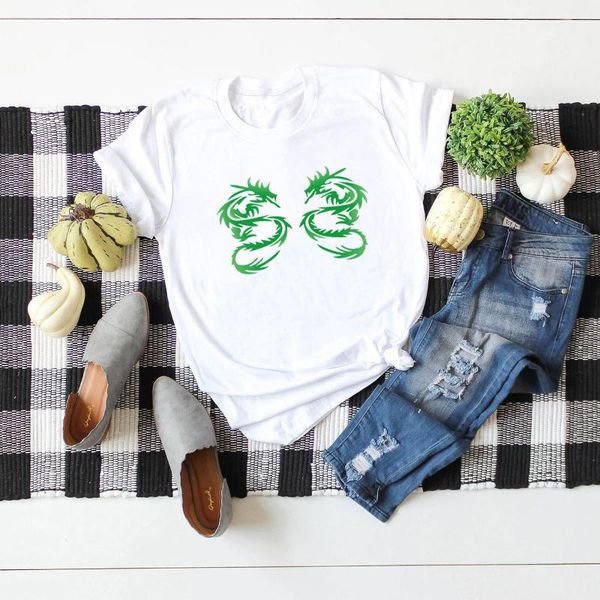 women's t-shirt summer short sleeve female t shirt graphic shirts woman retro dragon printing tee, White
women's t-shirt summer short sleeve female t shirt graphic shirts woman retro dragon printing tee, White