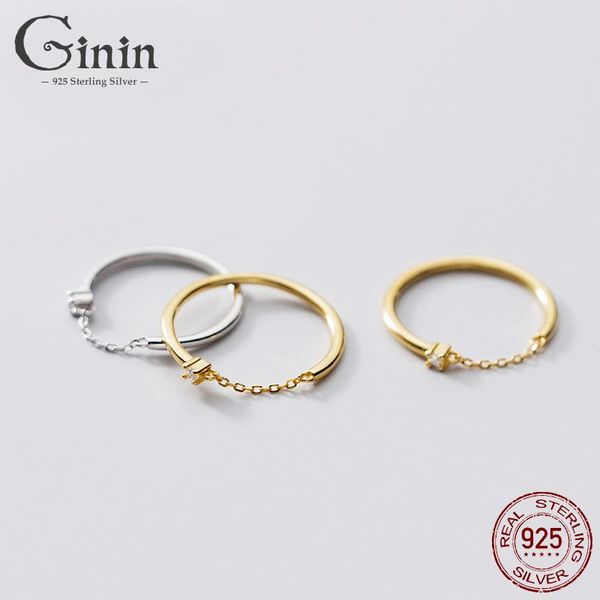 cluster rings ginin 925 sterling silver korean style personality chain single diamond index finger ring cute and graceful exquisite jewelry, Golden;silver
cluster rings ginin 925 sterling silver korean style personality chain single diamond index finger ring cute and graceful exquisite jewelry, Golden;silver