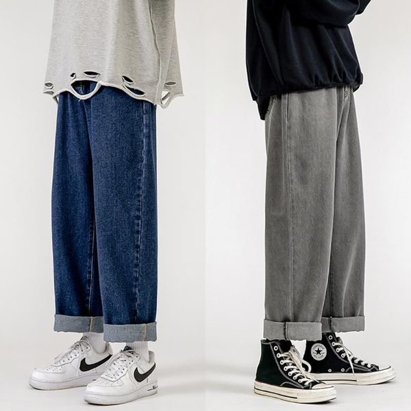 men's jeans men pants 2021 autumn winter retro classic casual oversize trousers clothing baggy fashion streetwear straight wide, Blue
men's jeans men pants 2021 autumn winter retro classic casual oversize trousers clothing baggy fashion streetwear straight wide, Blue