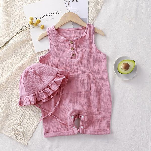 jumpsuits 0-24m 3 colors born clothes summer cute baby girls boys rompers solid sleeveless elastic waist with hat, Blue
jumpsuits 0-24m 3 colors born clothes summer cute baby girls boys rompers solid sleeveless elastic waist with hat, Blue