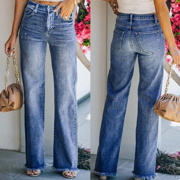women's jeans women mid-waist edge straight spring temperament cotton blue pocket zipper distressed washed trousers
women's jeans women mid-waist edge straight spring temperament cotton blue pocket zipper distressed washed trousers