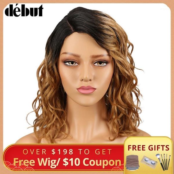 debut lace wig human hair wigs for black women part bob nature wave remy ombre curly1, Black;brown
debut lace wig human hair wigs for black women part bob nature wave remy ombre curly1, Black;brown