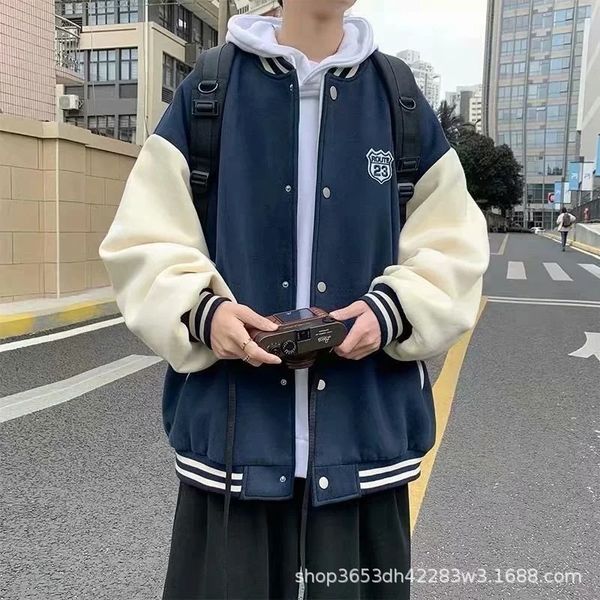 jackets splicing baseball suit men's brand versatile et korean fashion autumn coat ins ruffian handsome casual top, Black;brown
jackets splicing baseball suit men's brand versatile et korean fashion autumn coat ins ruffian handsome casual top, Black;brown