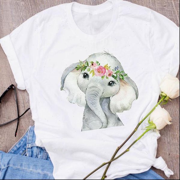 graphic elephant flower cute animal women t shirts fashion cartoon clothes tees print clothing female shirt womens, White
graphic elephant flower cute animal women t shirts fashion cartoon clothes tees print clothing female shirt womens, White
