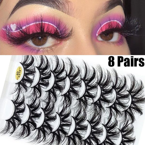 false eyelashes 8 pairs 4d set long volume thick dramatic faux mink fake eyelash makeup extension tools wispy fluffy lashes
false eyelashes 8 pairs 4d set long volume thick dramatic faux mink fake eyelash makeup extension tools wispy fluffy lashes