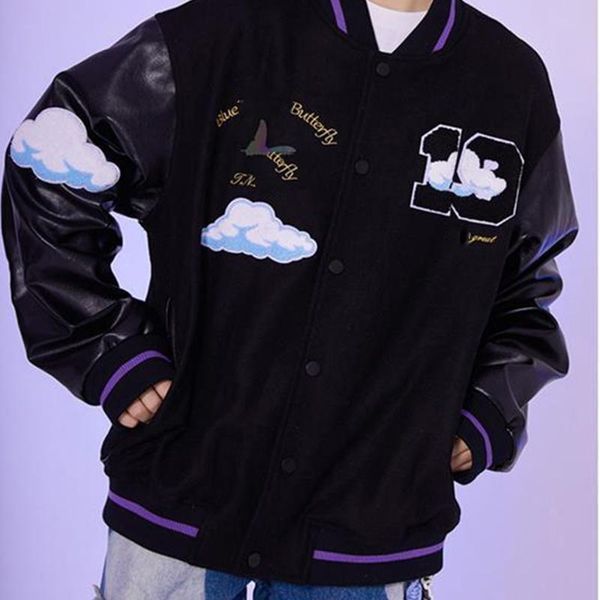women's jackets stitching baseball uniform jacket coat korean harajuku letters leather long-sleeved button cardigan female clothing, Black;brown
women's jackets stitching baseball uniform jacket coat korean harajuku letters leather long-sleeved button cardigan female clothing, Black;brown